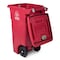 Toter 32 Gal. Red Hazardous Waste Trash Can with Wheels and Lid Lock RMN32 - alternate 4